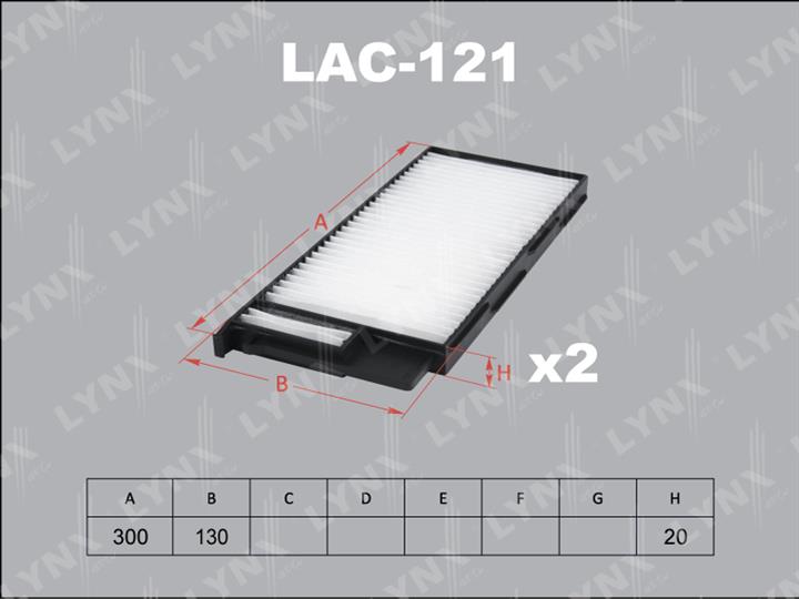 LYNXauto LAC-121 Filter, interior air LAC121