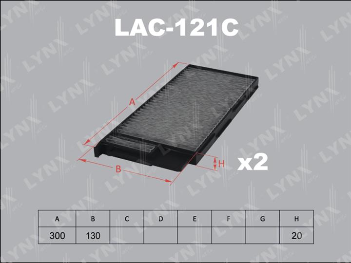 LYNXauto LAC-121C Activated Carbon Cabin Filter LAC121C