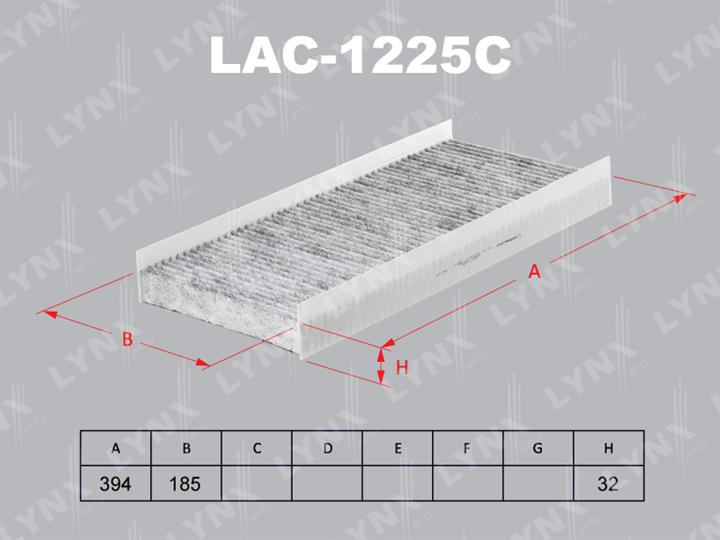 LYNXauto LAC-1225C Activated Carbon Cabin Filter LAC1225C
