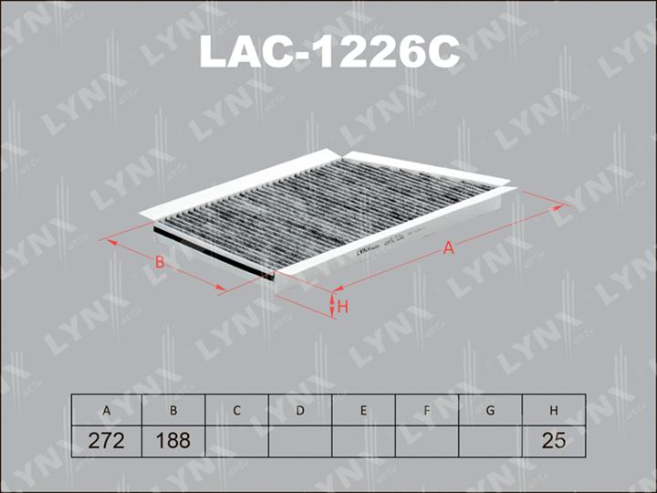 LYNXauto LAC-1226C Activated Carbon Cabin Filter LAC1226C