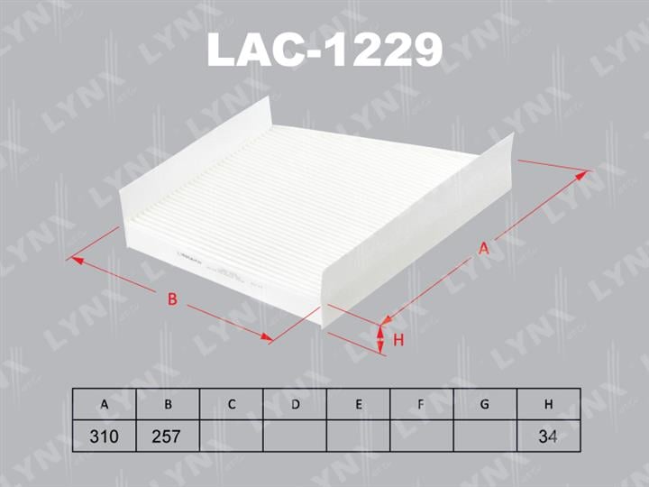 LYNXauto LAC-1229 Filter, interior air LAC1229