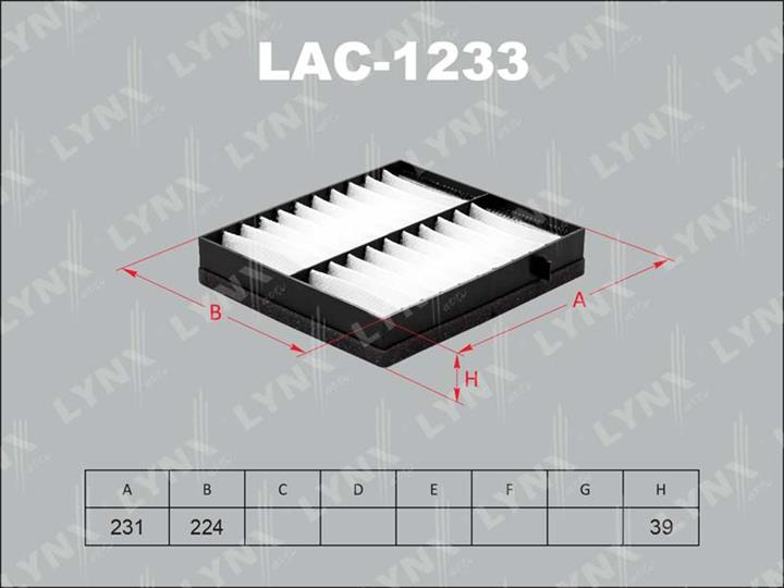 LYNXauto LAC-1233 Filter, interior air LAC1233