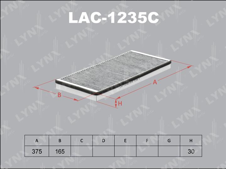 LYNXauto LAC-1235C Activated Carbon Cabin Filter LAC1235C