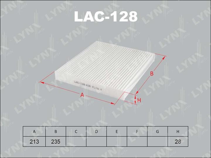LYNXauto LAC-128 Filter, interior air LAC128