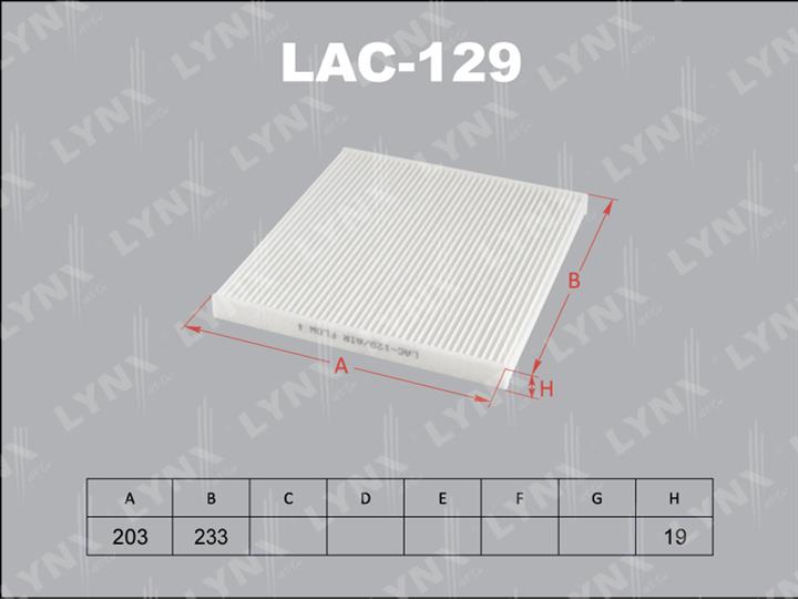 LYNXauto LAC-129 Filter, interior air LAC129