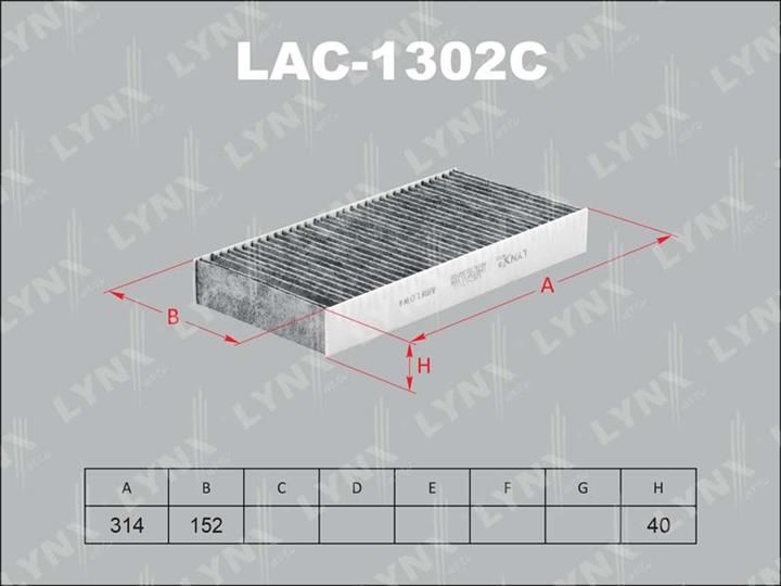 LYNXauto LAC-1302C Activated Carbon Cabin Filter LAC1302C