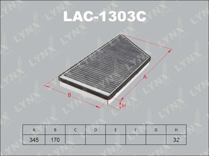 LYNXauto LAC-1303C Activated Carbon Cabin Filter LAC1303C