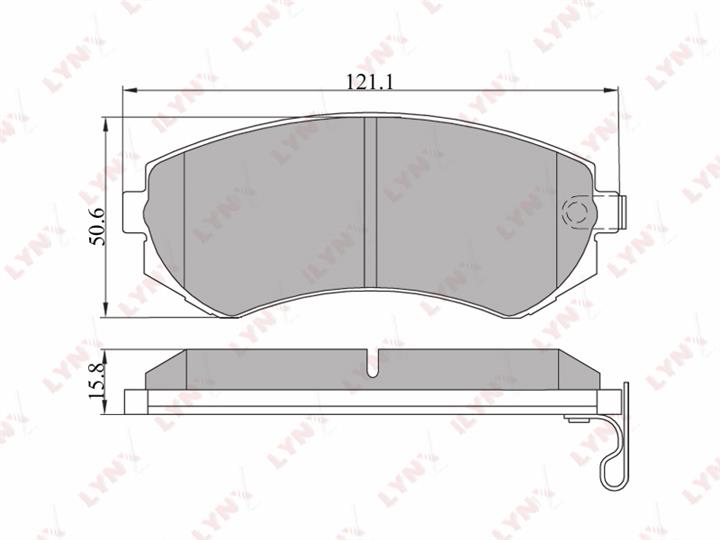 LYNXauto BD-5710 Brake Pad Set, disc brake BD5710