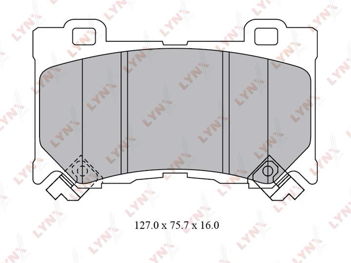 LYNXauto BD-5742 Brake Pad Set, disc brake BD5742