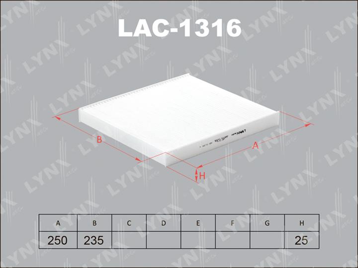LYNXauto LAC-1316 Filter, interior air LAC1316