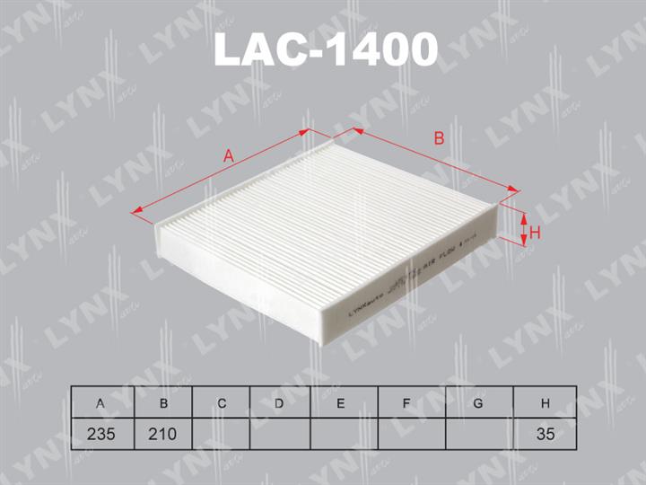LYNXauto LAC-1400 Filter, interior air LAC1400