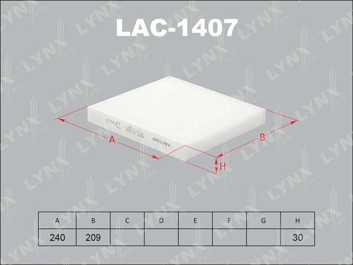 LYNXauto LAC-1407 Filter, interior air LAC1407
