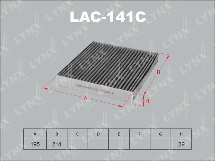 LYNXauto LAC-141C Activated Carbon Cabin Filter LAC141C