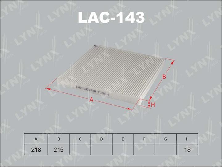 LYNXauto LAC-143 Filter, interior air LAC143