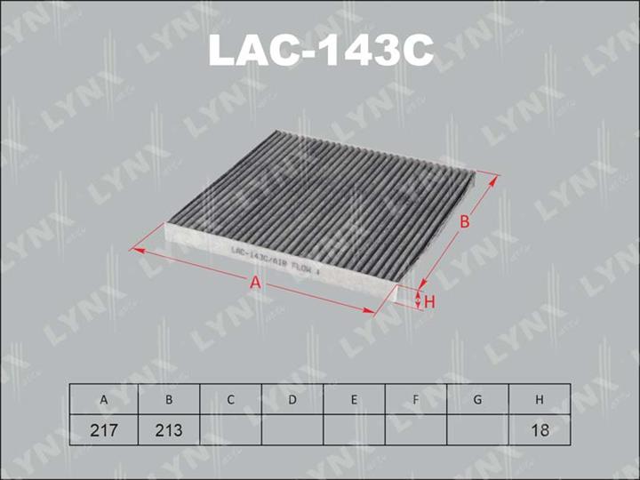 LYNXauto LAC-143C Activated Carbon Cabin Filter LAC143C