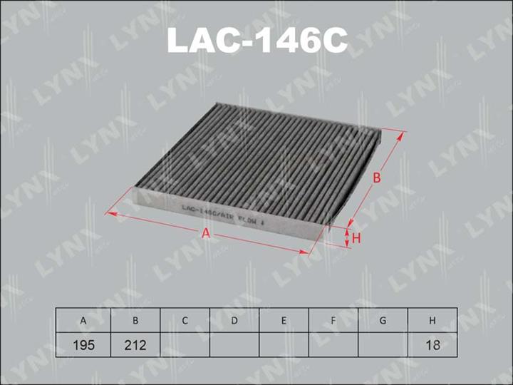 LYNXauto LAC-146C Activated Carbon Cabin Filter LAC146C