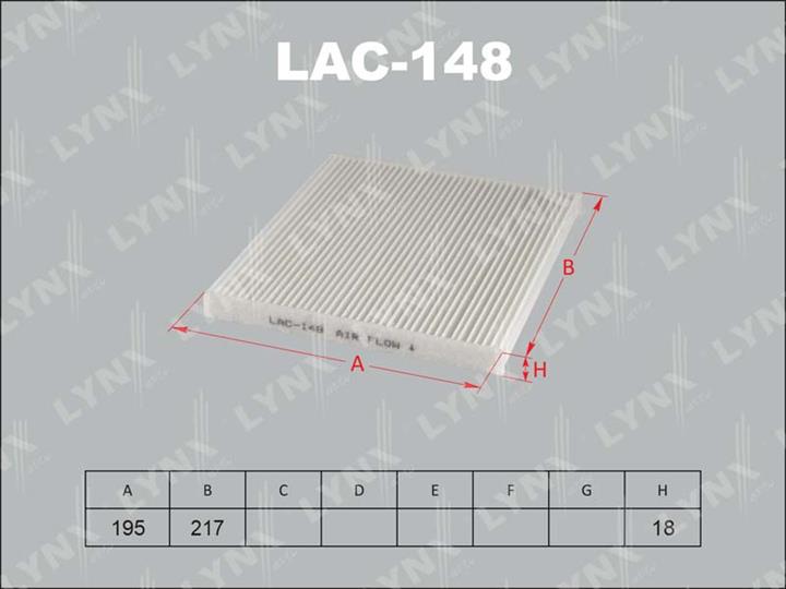 LYNXauto LAC-148 Filter, interior air LAC148