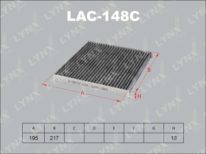 LYNXauto LAC-148C Activated Carbon Cabin Filter LAC148C