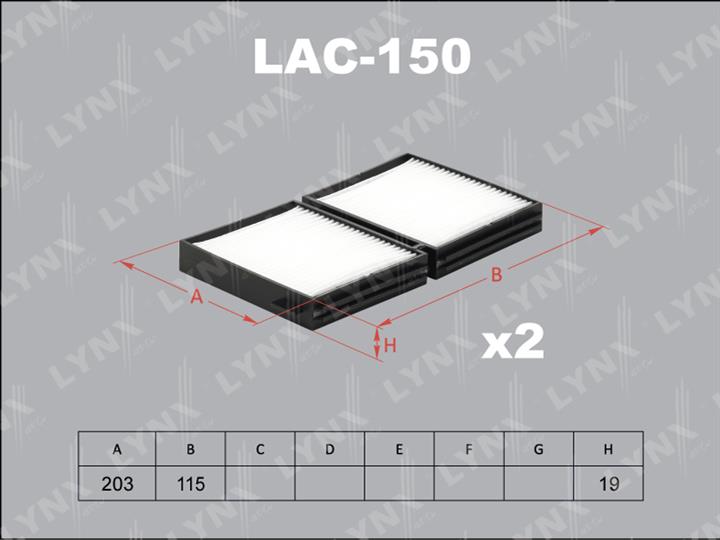 LYNXauto LAC-150 Filter, interior air LAC150