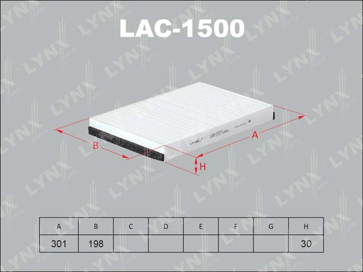 LYNXauto LAC-1500 Filter, interior air LAC1500