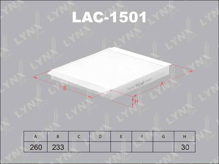 LYNXauto LAC-1501 Filter, interior air LAC1501
