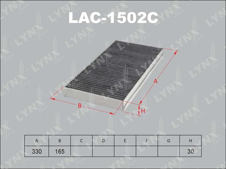 LYNXauto LAC-1502C Activated Carbon Cabin Filter LAC1502C