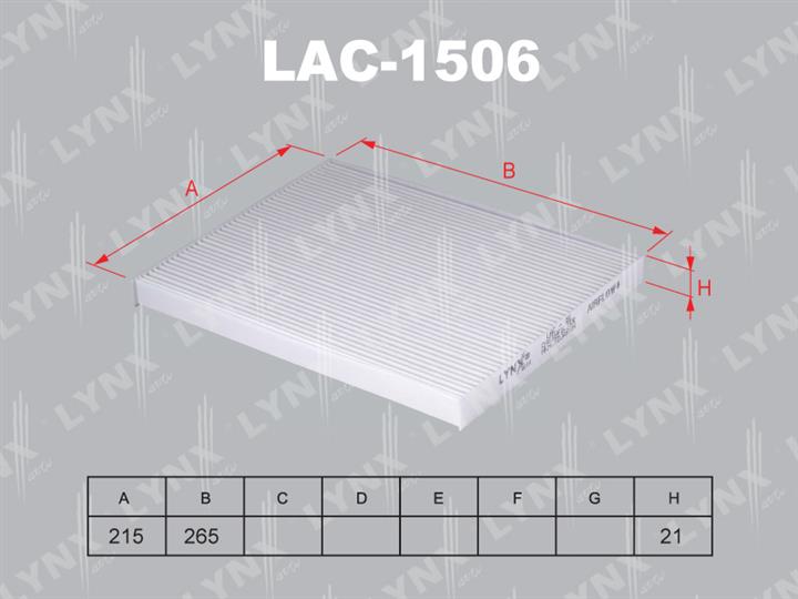 LYNXauto LAC-1506 Filter, interior air LAC1506