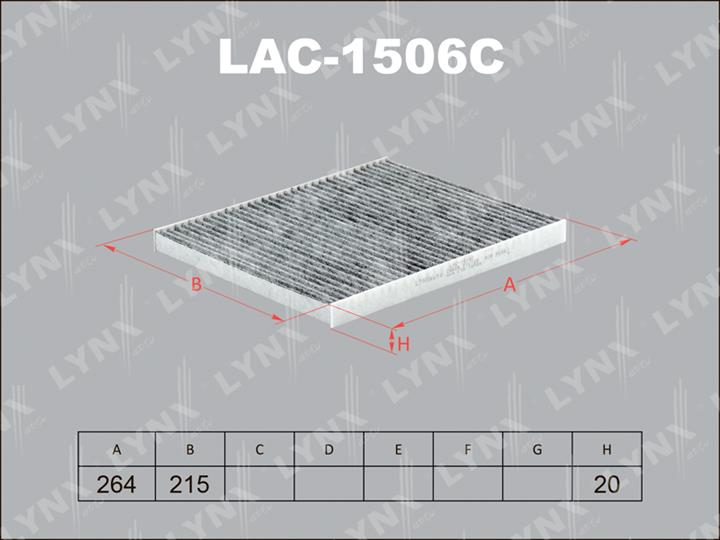 LYNXauto LAC-1506C Activated Carbon Cabin Filter LAC1506C