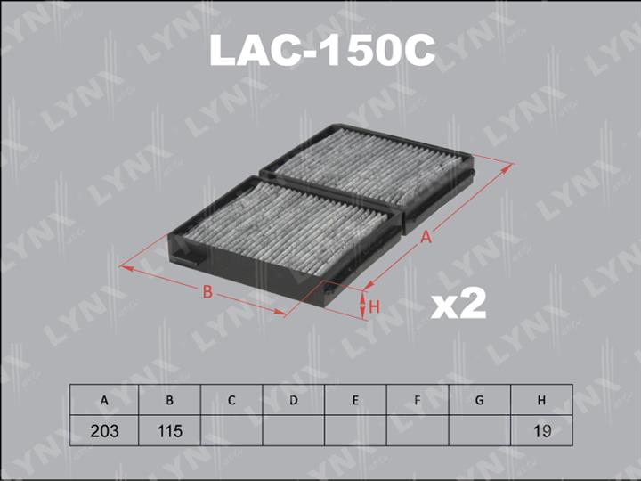 LYNXauto LAC-150C Activated Carbon Cabin Filter LAC150C