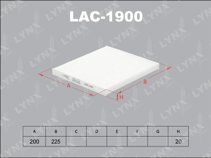 LYNXauto LAC-1900 Filter, interior air LAC1900