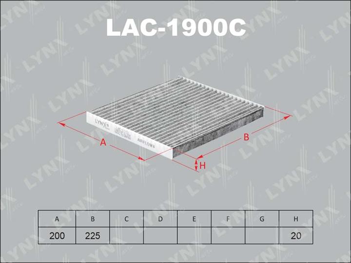 LYNXauto LAC-1900C Activated Carbon Cabin Filter LAC1900C
