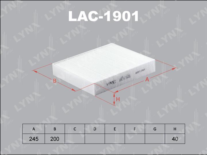 LYNXauto LAC-1901 Filter, interior air LAC1901