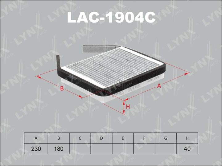 LYNXauto LAC-1904C Filter, interior air LAC1904C