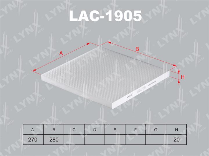 LYNXauto LAC-1905 Filter, interior air LAC1905