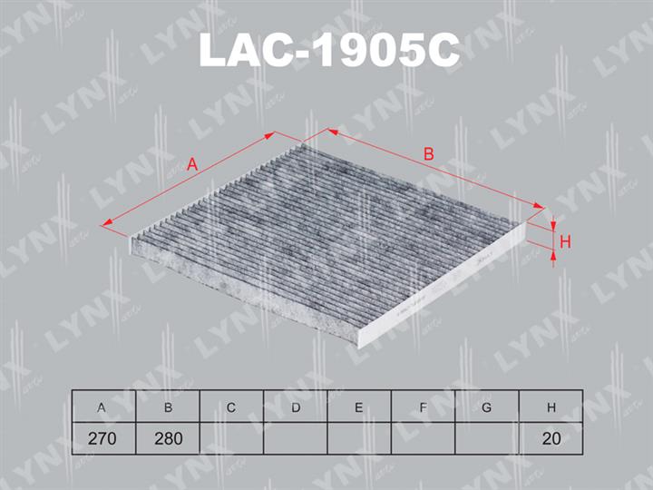 LYNXauto LAC-1905C Activated Carbon Cabin Filter LAC1905C