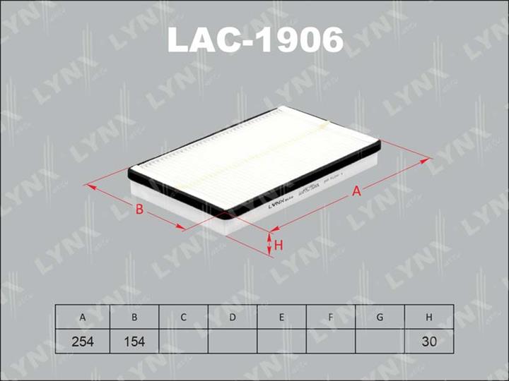LYNXauto LAC-1906 Filter, interior air LAC1906