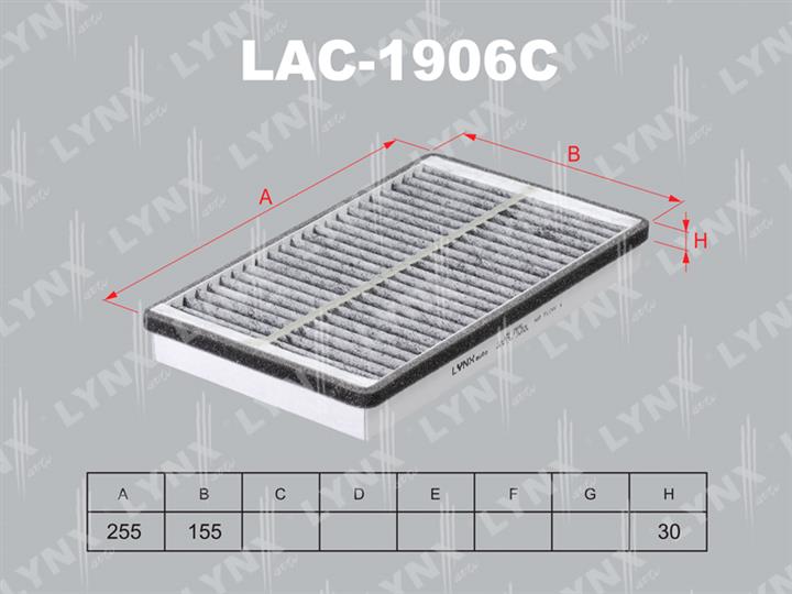 LYNXauto LAC-1906C Activated Carbon Cabin Filter LAC1906C