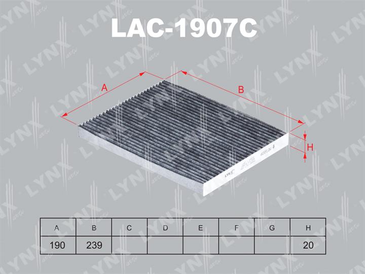LYNXauto LAC-1907C Activated Carbon Cabin Filter LAC1907C