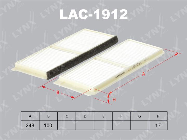 LYNXauto LAC-1912 Filter, interior air LAC1912