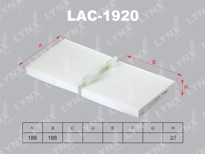 LYNXauto LAC-1920 Filter, interior air LAC1920