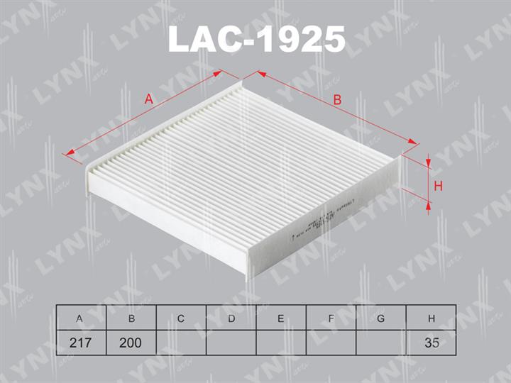 LYNXauto LAC-1925 Filter, interior air LAC1925