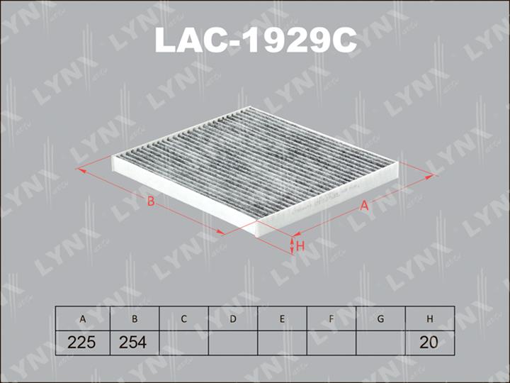 LYNXauto LAC-1929C Activated Carbon Cabin Filter LAC1929C