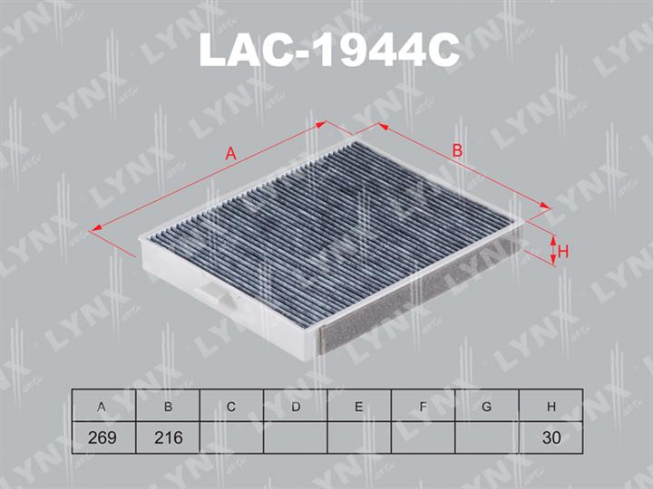 LYNXauto LAC-1944C Activated Carbon Cabin Filter LAC1944C
