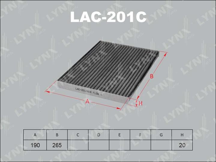 LYNXauto LAC-201C Activated Carbon Cabin Filter LAC201C