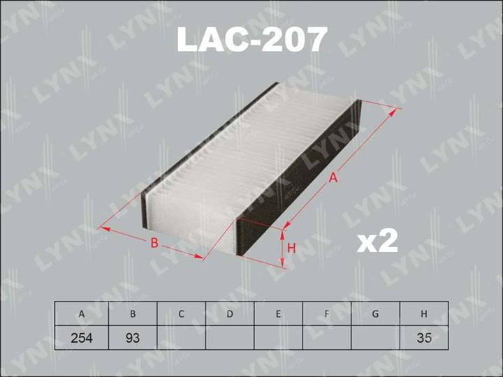 LYNXauto LAC-207 Filter, interior air LAC207
