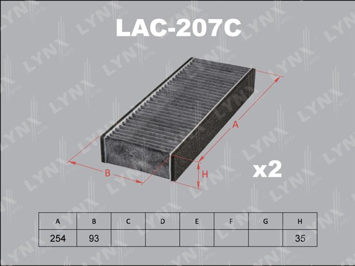 LYNXauto LAC-207C Activated Carbon Cabin Filter LAC207C