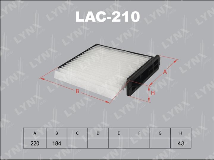 LYNXauto LAC-210 Filter, interior air LAC210