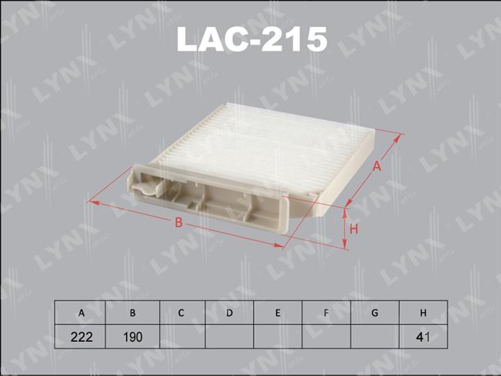 LYNXauto LAC-215 Filter, interior air LAC215
