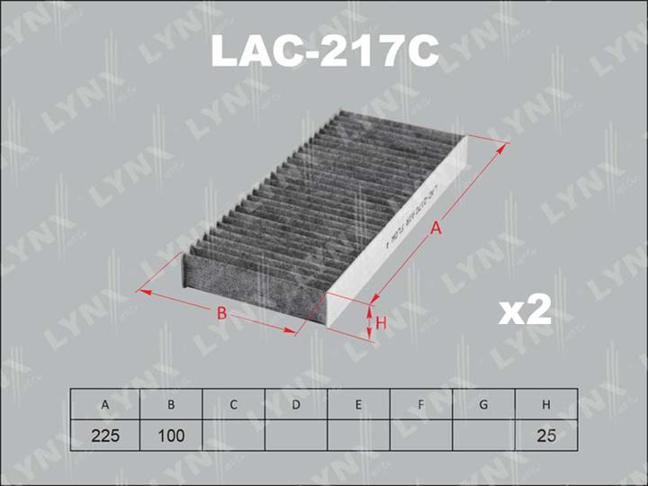 LYNXauto LAC-217C Activated Carbon Cabin Filter LAC217C