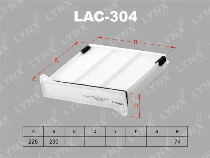 LYNXauto LAC-304 Filter, interior air LAC304